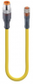 Sensor-Aktor Kabel, M8-Kabelstecker, gerade auf M8-Kabeldose, gerade, 3-polig, 5 m, PUR, gelb, 4 A, 7743