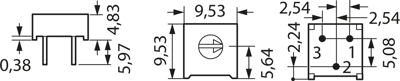 3386F-1-102LF Bourns Electronics GmbH Trimmpotentiometer Bild 2