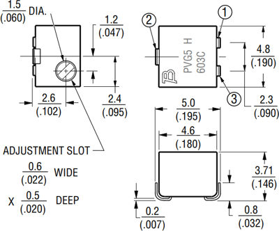 PVG5H503C03R00 Bourns Electronics GmbH Trimmer Potentiometers Image 2
