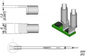 C420274 JBC Soldering tips, desoldering tips and hot air nozzles