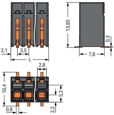 2086-1110/700-000/997-607 WAGO Leiterplattenklemmen Bild 2