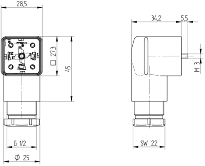 932110100 Hirschmann Automation and Control Ventilsteckverbinder Bild 3