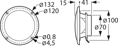 FR 10 WP , 4 OHM VISATON Akustische Signalgeber Bild 2