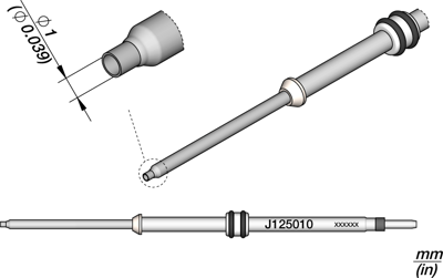 J125010 JBC Lötspitzen, Entlötspitzen und Heißluftdüsen