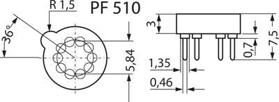 10044910 Fischer Elektronik Halbleiterfassungen, Halterungen