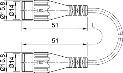 67.9773-05021 Stäubli Electrical Connectors Konfektionierte Koaxialkabel Bild 2