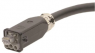 Hybridkabel, RJ45-Stecker, gerade auf offenes Ende, Cat 5e, PVC, 1 m, schwarz