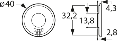 K40 50 OHM VISATON Akustische Signalgeber Bild 2