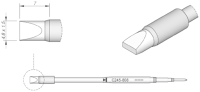 C245808 JBC Lötspitzen, Entlötspitzen und Heißluftdüsen