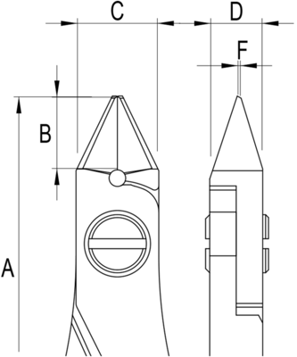 ES5341.CR.BG ideal-tek Seitenschneider, Vornschneider Bild 3