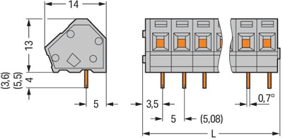 236-110 WAGO PCB Terminal Blocks Image 2