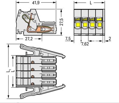 831-3102/037-000 WAGO Connecting Blocks Image 2