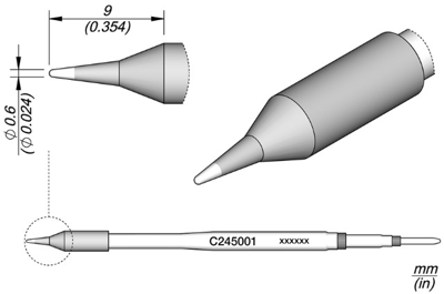 C245001 JBC Lötspitzen, Entlötspitzen und Heißluftdüsen Bild 2