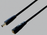 DC-Verlängerungsleitung, 3 m, schwarz, DC-Stecker, 2,1 x 5,5 mm