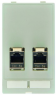 Daten-Modul, 2 x RJ45-Buchse auf 2 x RJ45-Buchse, 39500020120