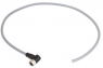 Sensor-Aktor Kabel, M8-Kabeldose, abgewinkelt auf offenes Ende, 4-polig, 0.5 m, PVC, grau, 21348300481005