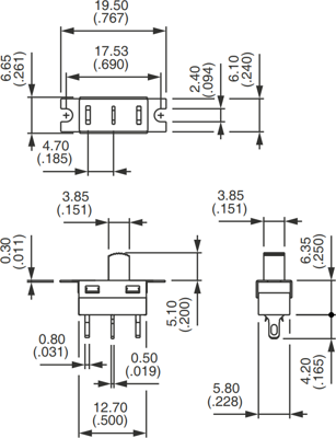 GH39S010001 APEM Slide Switches and Coding Switches Image 2