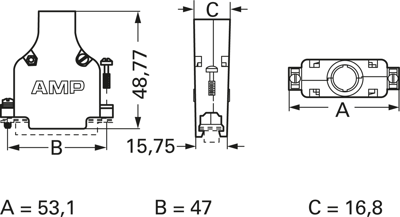 5745173-3 AMP D-Sub Gehäuse