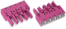 Buchse, 5-polig, Federklemmanschluss, 0,5-4,0 mm², pink, 770-285