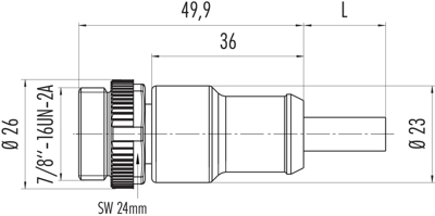 77 1429 0000 50003-1000 binder Sensor-Aktor Kabel Bild 2