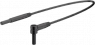 Messleitung mit (2 mm Lamellenstecker, abgewinkelt) auf (2 mm Lamellenstecker, gerade), 1 m, schwarz, PVC, 0,5 mm², CAT III
