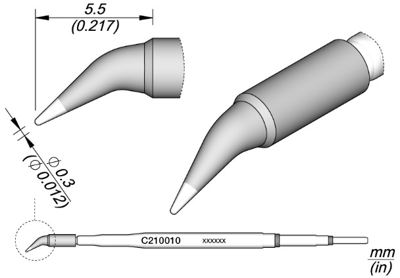 C210010 JBC Lötspitzen, Entlötspitzen und Heißluftdüsen