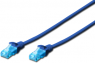 Patchkabel, RJ45-Stecker, gerade auf RJ45-Stecker, gerade, Cat 5e, U/UTP, PVC, 2 m, blau