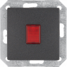 DELTA i-system Lichtsignal mit rotem Fenster und Glimmlampe 250V, carbonmetallic, 5TD2865