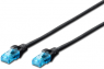 Patchkabel, RJ45-Stecker, gerade auf RJ45-Stecker, gerade, Cat 5e, U/UTP, PVC, 1 m, schwarz