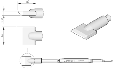 C245914 JBC Lötspitzen, Entlötspitzen und Heißluftdüsen