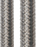 Metall-Geflechtschlauch, Innen Ø 15 mm, Bereich 12-22 mm, silber, -50 bis 300 °C