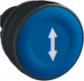 Drucktaster, unbeleuchtet, tastend, Bund rund, blau, Frontring schwarz, Einbau-Ø 22 mm, ZB5AA651