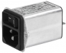 IEC-Stecker-C14, 50 bis 60 Hz, 1 A, 250 VAC, 10 mH, Flachstecker 6,3 mm, DC12.1102.201