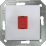 Abdeckplatte mit Lichtsignal, rot, 250 VAC, IP20