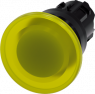 Pilzdrucktaster, beleuchtbar, tastend, Bund rund, gelb, Einbau-Ø 22.3 mm, 3SU1001-1BD30-0AA0