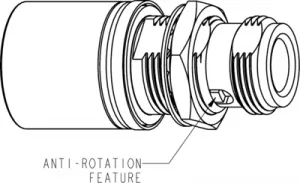 082-6296 Amphenol RF Koaxial Adapter