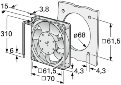 712 F/2L-005 ebm-papst Axiallüfter Bild 2