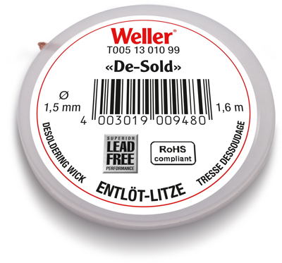 T0051301099 Weller Entlötlitzen