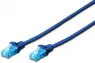 Patchkabel, RJ45-Stecker, gerade auf RJ45-Stecker, gerade, Cat 5e, U/UTP, PVC, 1 m, blau