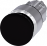 Pilzdrucktaster, unbeleuchtet, rastend, Bund rund, schwarz, Einbau-Ø 22.3 mm, 3SU1050-1AA10-0AA0