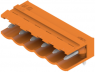 Stiftleiste, 6-polig, RM 5 mm, abgewinkelt, orange, 1571170000