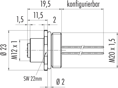 76 0432 0111 00012-0200 binder Sensor-Aktor Kabel Bild 2