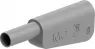 4 mm Stecker, Schraubanschluss, 2,5 mm², CAT II, CAT III, grau, 66.2025-28