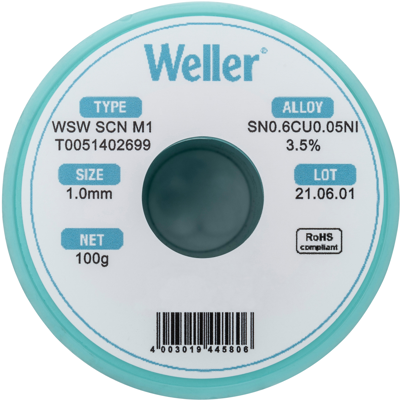 WSW SCN M1 1MM 100G Weller Solder Wires Image 3