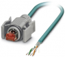 Netzwerkkabel, RJ45-Stecker, gerade auf offenes Ende, Cat 5e, SF/UTP, PUR, 2 m, blau