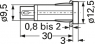 Signalleuchte, 24 V (DC), rot, Einbau-Ø 10 mm