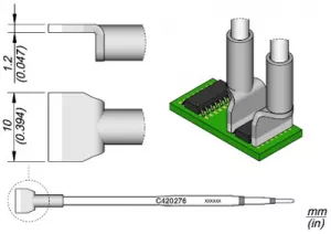 C420276 JBC Soldering tips, desoldering tips and hot air nozzles