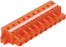 Buchsenleiste, 10-polig, RM 7.62 mm, abgewinkelt, orange, 231-710/027-000