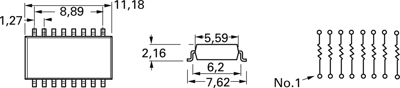 SOMC 1603 2% 103G Vishay Widerstandsnetzwerke