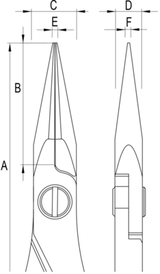 ES6023S.CR.BG ideal-tek Flat Nose Pliers, Snipe Nose Pliers, Round Nose Pliers, Needle Nose Pliers Image 3